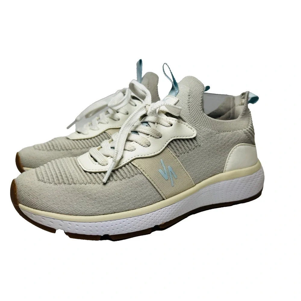 RIVAL Reign Light Gray Blue Sneakers Womens Sz‎ 8.5 Slip On or Lace Up Comfort